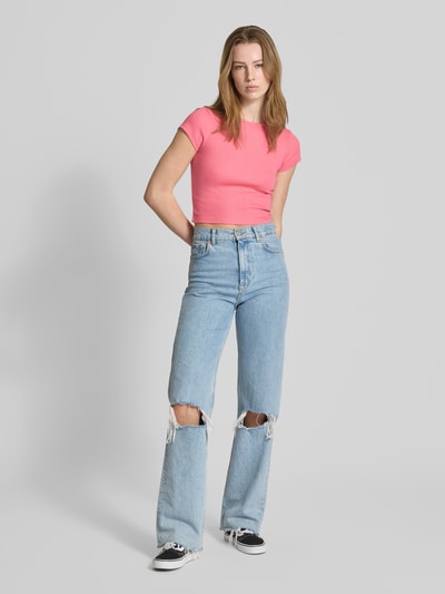 Review T-Shirt mit Rundhalsausschnitt Pink 1