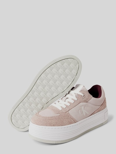 Calvin Klein Jeans Sneakers van suède met vetersluiting, model 'BOLD' Roze - 4