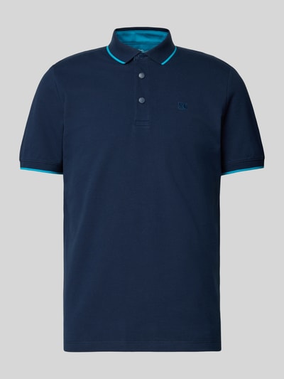 s.Oliver RED LABEL Regular Fit Poloshirt aus Baumwoll-Mix Dunkelblau 2