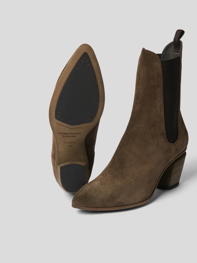 Officine Creative Stiefeletten mit Blockabsatz  Olivgrün 4