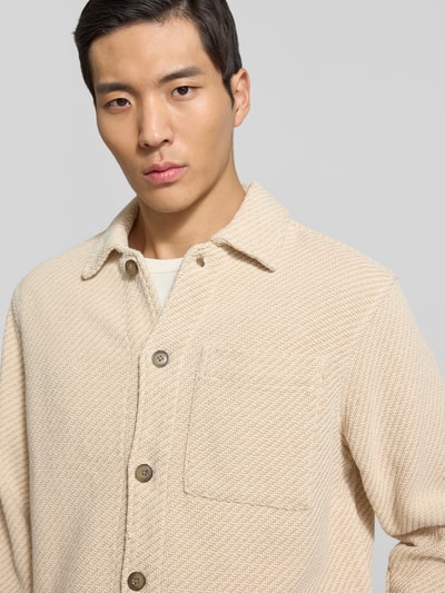 SELECTED HOMME Regular fit overhemdjack van puur biologische katoenmix, model 'REGFRED' Ecru - 3