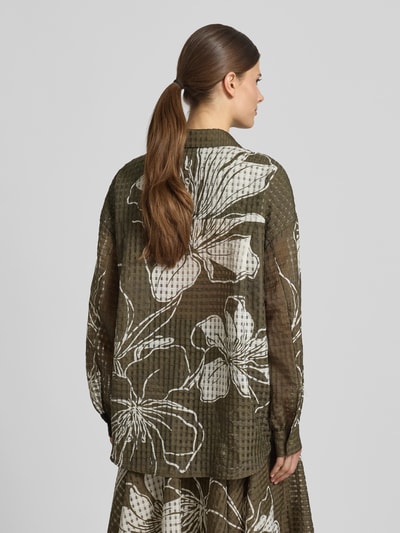 Essentiel Antwerp Bluzka koszulowa o kroju oversized z kołnierzykiem koszulowym model 'JORANGE' Oliwkowy 5