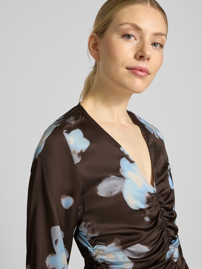 mbyM Maxikleid aus Viskose Modell 'Tadema' Dunkelbraun 3