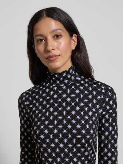 Marc Cain Shirt met lange mouwen en opstaande kraag Zwart - 3