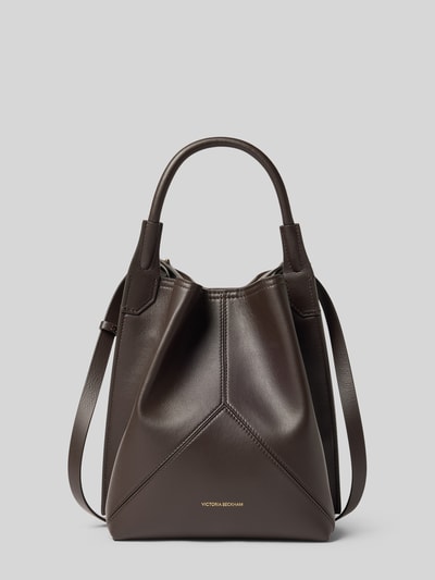 Victoria Beckham Henkeltasche mit Logo-Prägung Modell 'VICTORIA BUCKET' Bordeaux 1