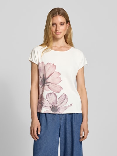 Jake*s Collection T-Shirt mit Rundhalsausschnitt Beige 4