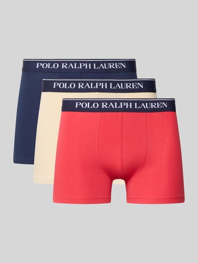 Polo Ralph Lauren Underwear Boxershort met elastische band met logo in een set van 3 stuks Lichtrood - 1