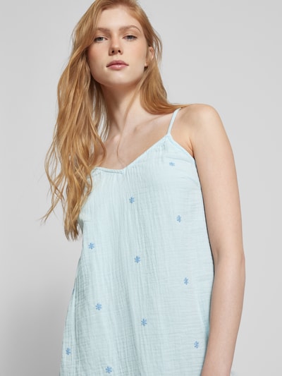 Pieces Mini-jurk in kreuklook, model 'MAYA' Lichtblauw - 3