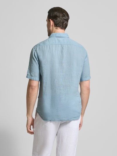 BOSS Orange Koszula casualowa o kroju regular fit z czystego lnu model 'RASH' Jasnoniebieski 5