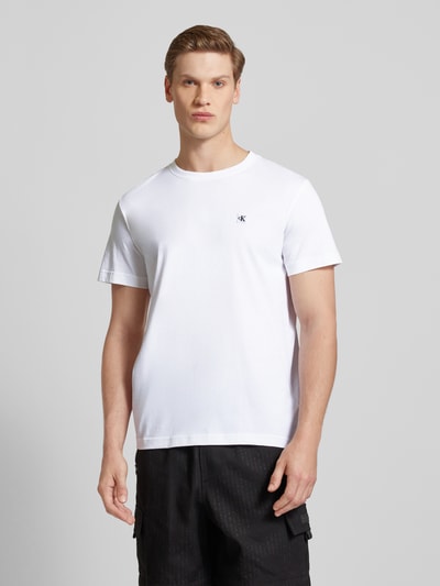 Calvin Klein Jeans T-shirt met labelmotief Wit - 4