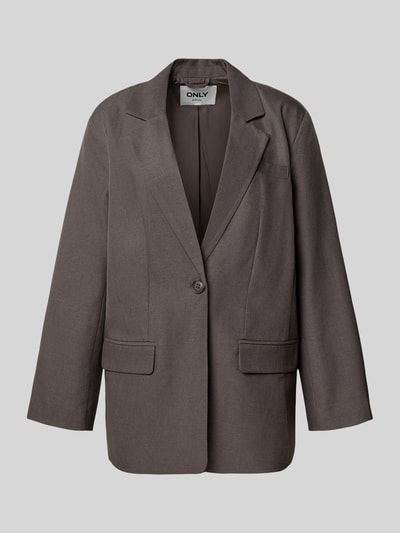 ONLY Loose Fit Longblazer mit Reverskragen Modell 'LINDA' Schoko 2