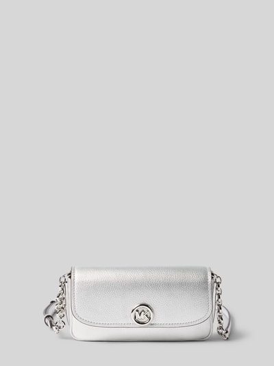 MICHAEL Michael Kors Clutch mit Label-Applikation Modell 'NOLITA' Silber 1