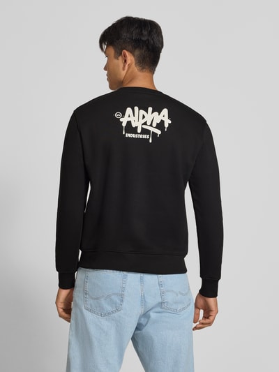 Alpha Industries Regular Fit Sweatshirt aus Baumwoll-Mix Black 5