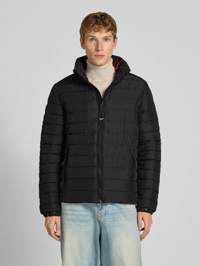 Superdry Kurtka pikowana ze stójką model ‘Fuji’ Czarny 4