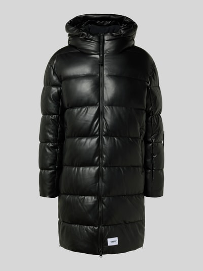 khujo Extra lang gewatteerd jack, model 'EMMET' Zwart - 2