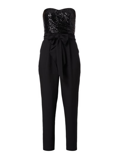 Jake*s Cocktail Jumpsuit mit Pailletten-Besatz - schulterfrei Black 2