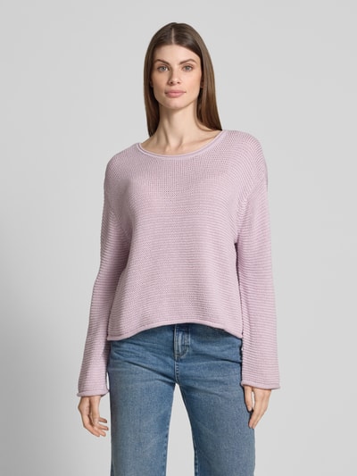 Marc O'Polo Comfort Fit Strickpullover aus reiner Baumwolle Lavender 4