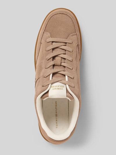 Tommy Hilfiger Low Top Sneaker aus echtem Veloursleder Taupe 3
