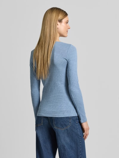 Marc O'Polo Regular Fit Langarmshirt aus reiner Baumwolle Blau 5