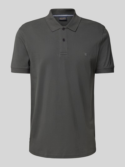 Christian Berg Men Poloshirt mit Label-Stitching Anthrazit 2