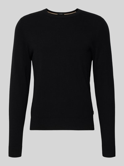 BOSS Regular Fit Strickpullover aus reinem Kaschmir Modell 'EMIGLIORE' Black 2
