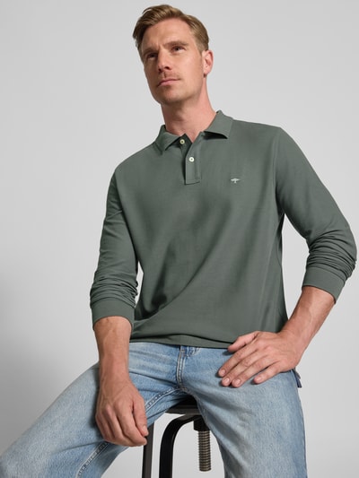 Fynch-Hatton Regular fit poloshirt met logostitching Antraciet - 3