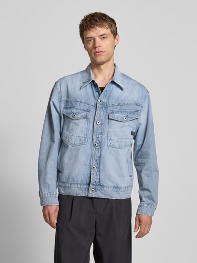 G-Star Raw Jeansjacke mit aufgesetzten Brustpattentaschen Modell 'Dakota' Hellblau 4