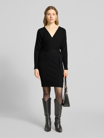 Vero Moda Getailleerde gebreide jurk van viscosemix, model 'HOLLYREM' Zwart - 1