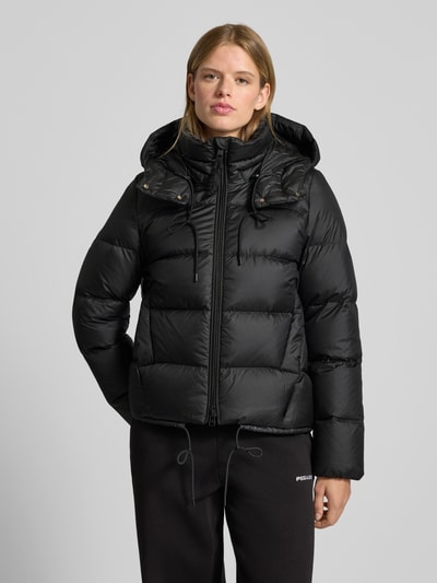 Marc O'Polo Denim Donsjack met afneembare capuchon en boxy pasvorm Zwart - 4