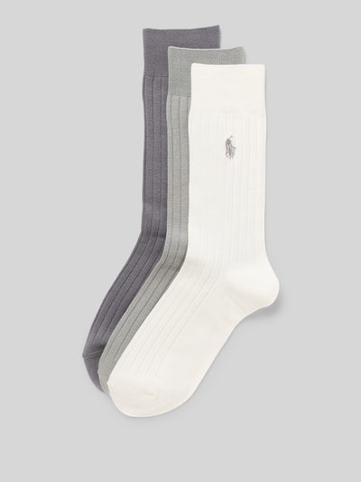 Polo Ralph Lauren Underwear Socken mit Label-Stitching im 3er-Pack Hellgrau 1