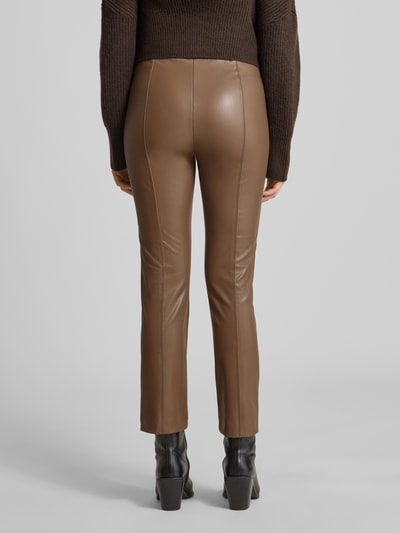 Raffaello Rossi Flared bootcut broek in leerlook, model 'MACY' Beige - 5