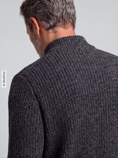 ONLY & SONS troyer o kroju regular fit z krótkim zamkiem błyskawicznym model 'JOIN' Antracytowy 3