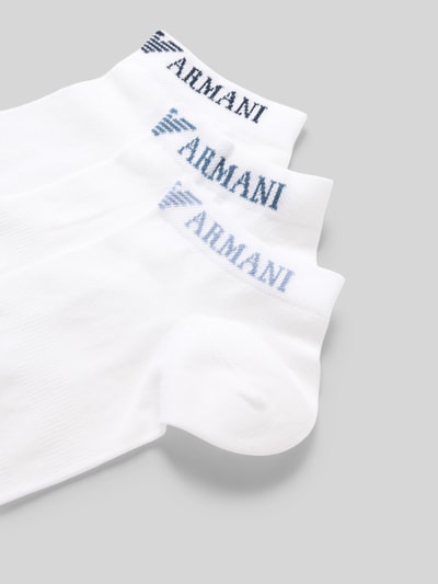 Emporio Armani Socken mit Label-Print im 3er-Pack Weiss 2