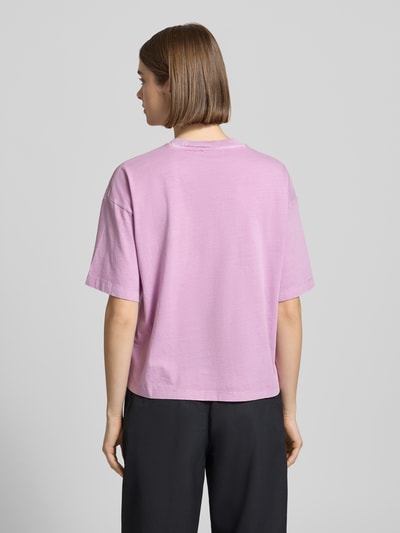 Carhartt Work In Progress T-Shirt mit Label-Patch Modell 'Nelson' Lila Melange 5