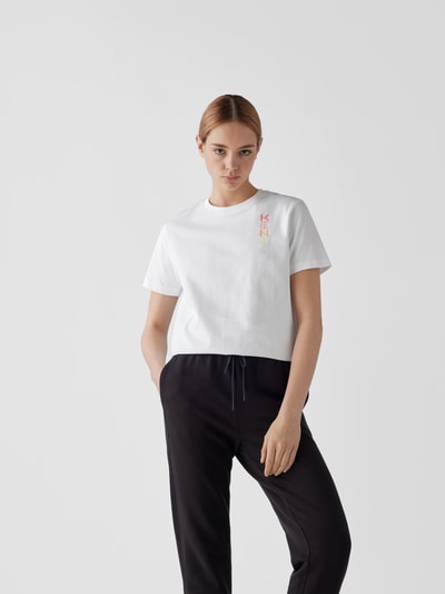 Kenzo T-Shirt mit Label-Stitching Weiß 4
