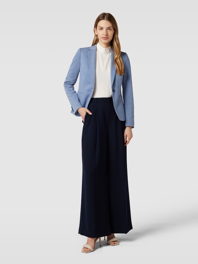 Jake*s Collection Blazer met effen design en tweewegsritssluiting Jeansblauw - 1