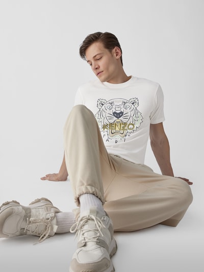 Kenzo T-Shirt mit Label-Print Weiss 3