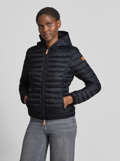 SAVE THE DUCK Gewatteerd jack met capuchon, model 'DAISY' Zwart - 4