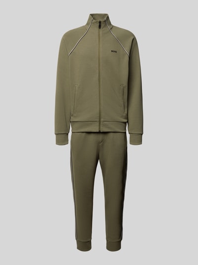BOSS Green Regular fit sweatpak van katoenmix, model 'TRACKSUIT SET' Beige - 2