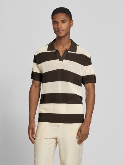 Lacoste Regular Fit Poloshirt aus reiner Baumwolle Dunkelbraun 4
