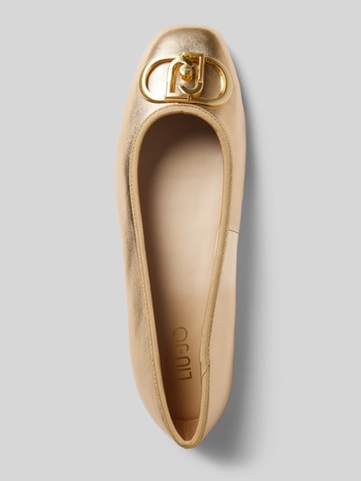 Liu Jo Ballerinas mit Label-Detail Modell 'DAFNE' Gold 3