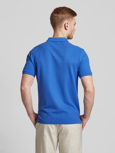 Gant Regular fit poloshirt met labelstitching, model 'SHIELD' Koningsblauw - 5