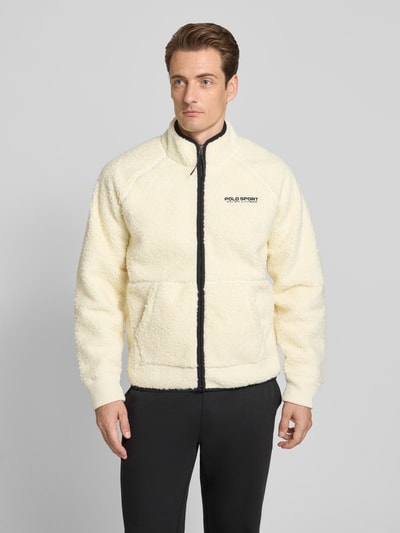 Polo Ralph Lauren Sweatjack met opstaande kraag Offwhite - 4