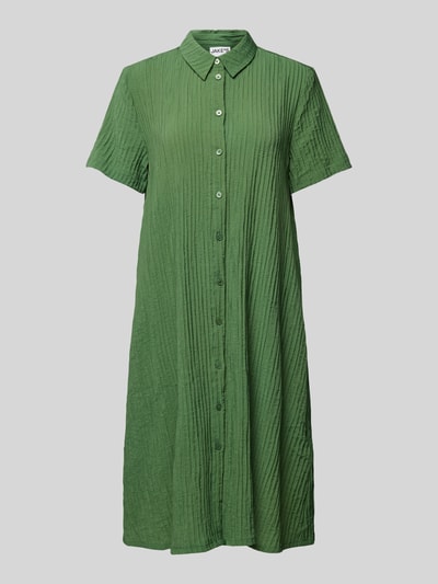 Jake*s Casual Sukienka koszulowa o długości do kolan z wpuszczanymi kieszeniami Butelkowy zielony 2
