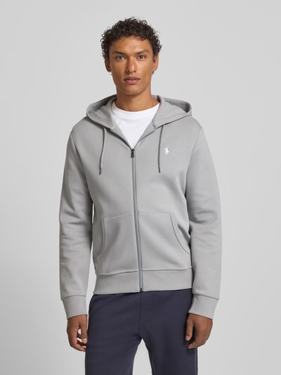 Polo Ralph Lauren Regular Fit Sweatjacke aus Baumwoll-Mix Hellgrau Melange 4