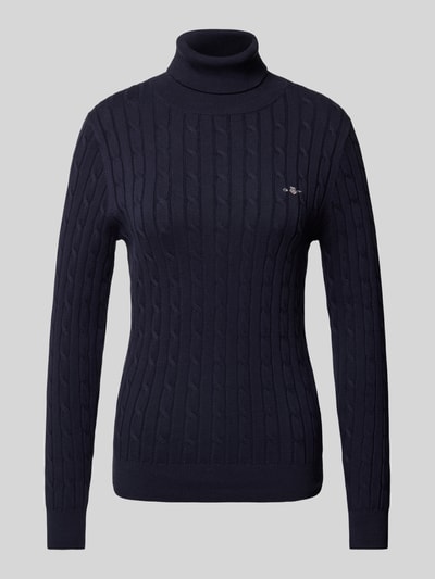 Gant Strickpullover mit Rollkragen Marine 2