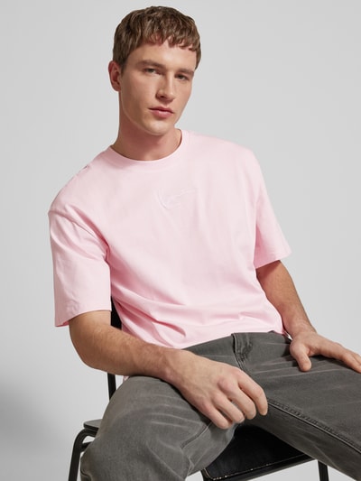 KARL KANI T-Shirt mit Label-Stitching Pink 3