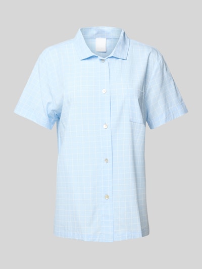 CCDK Copenhagen Pyjamabovendeel met borstzak, model 'Amalie' Lichtblauw - 1