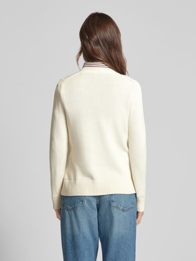 Gant Strickpullover mit Label-Stitching Offwhite 5