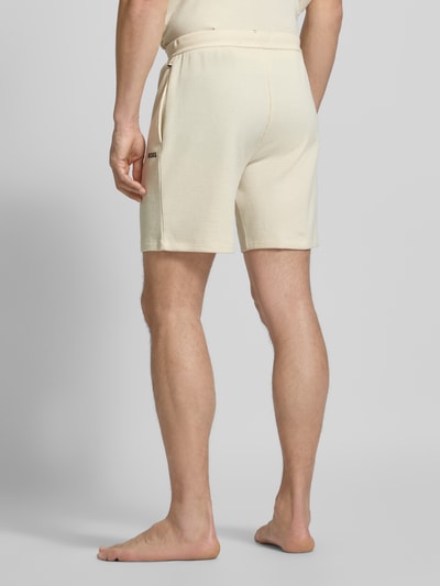 BOSS Regular Fit Sweatshorts aus Baumwoll-Mix Offwhite 5